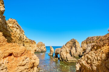 Fototapeta na wymiar Ponta da Piedade. Algarve coast and beaches of Portugal