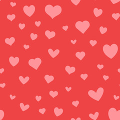 Hearts vector icon seamless pattern. Love texture background for valentine's day.