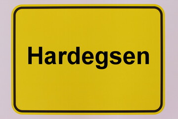 Illustration eines Stadteingangsschildes der Stadt Hardegsen