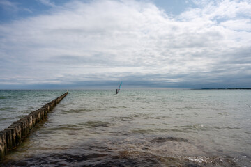 Windsurfing on the Baltic Sea.