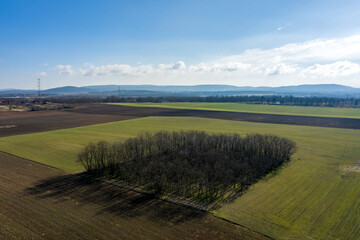 Hungary - Field textures from drone view