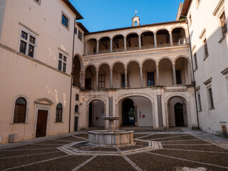 Fototapeta na wymiar Castello Colonna, in Genazzano, nei pressi di Roma
