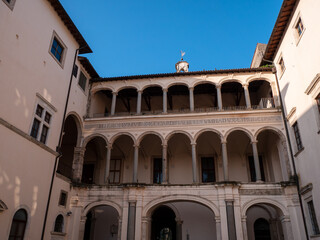 Fototapeta na wymiar Castello Colonna, in Genazzano, nei pressi di Roma