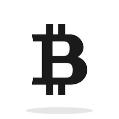 Bitcoin symbol icon. Cryptocurrency sign.