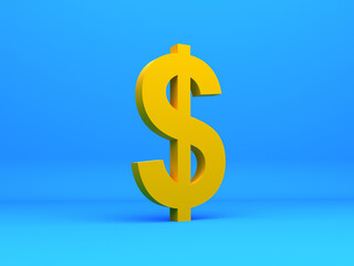 dollar symbol, blue background