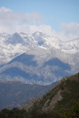 Naklejka premium The mountains and nature of the Ossola Valley near the town of Mergozzo, Italy - September 2020.