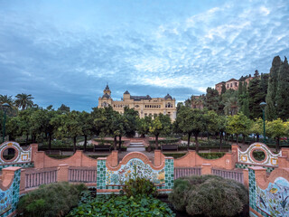 jardines de pedro luis alonso, garden, park, city hall, townhall, malaga, spain, 