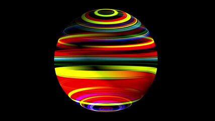 3D illustration of Colorful sphere