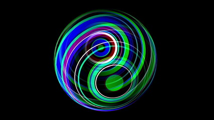 3D illustration of Colorful sphere