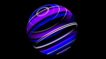 3D illustration of Colorful sphere