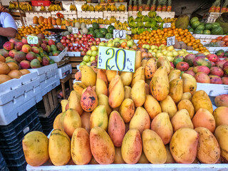 Fruit market in San Juan de Dios Market, Guadalajara, Jalisco, Mexico
