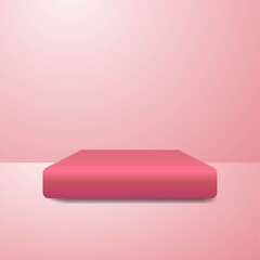 Pink Pastel Gradient Background Vector Illustration Product Display Showcase Podium