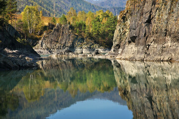 Fototapeta na wymiar Katun river near Chemal village. Altai Republic. Russia