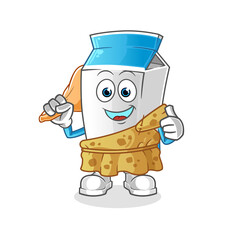 milk ancient cartoon. cartoon mascot vector