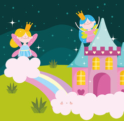 fairies rainbow castle