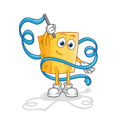 cheese Rhythmic Gymnastics mascot. cartoon vector