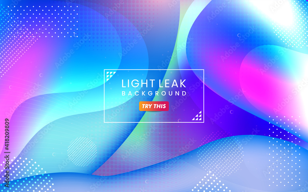 Poster abstract colorful light leak background. modern dynamic background usable for greeting card, banner,