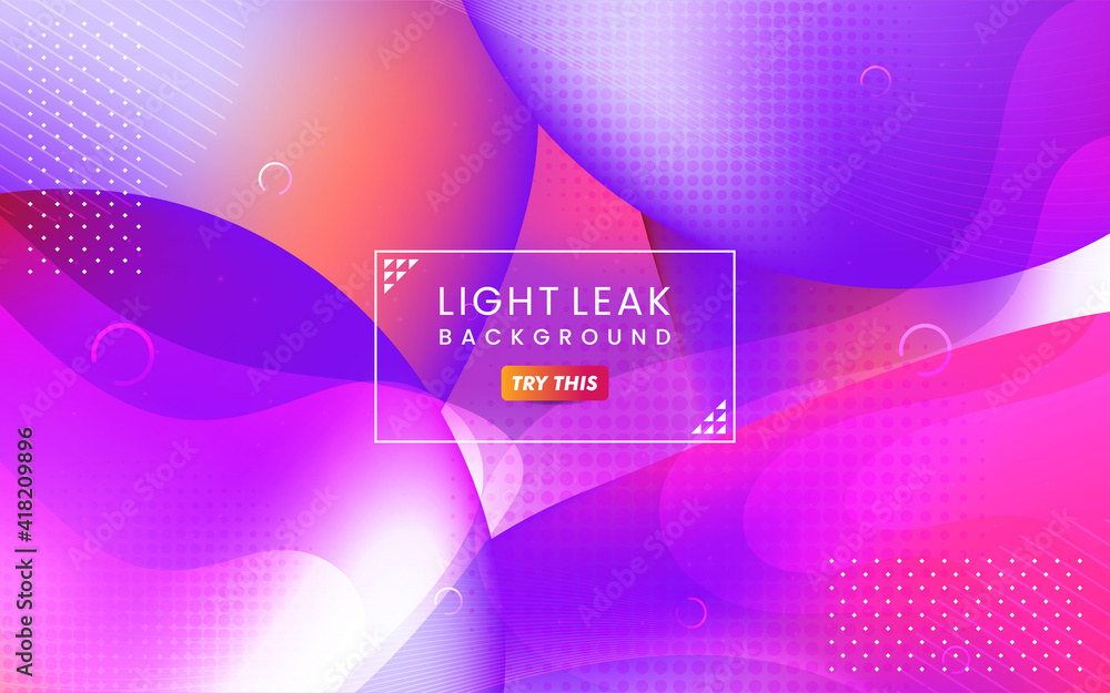 Poster abstract colorful light leak background. modern dynamic background usable for greeting card, banner,