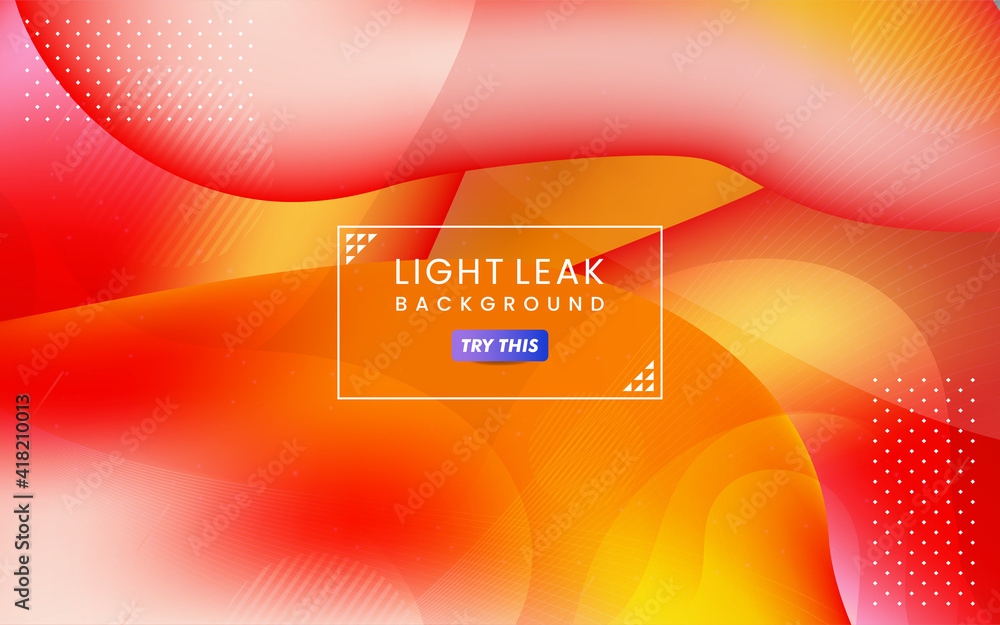 Poster abstract colorful light leak background. modern dynamic background usable for greeting card, banner,