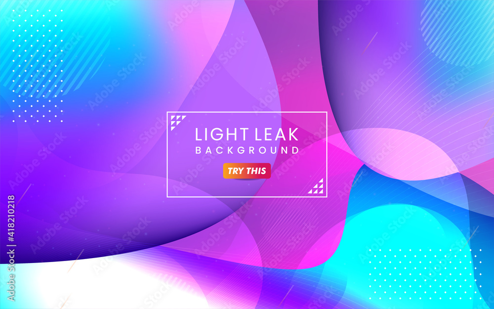 Poster abstract colorful light leak background. modern dynamic background usable for greeting card, banner,