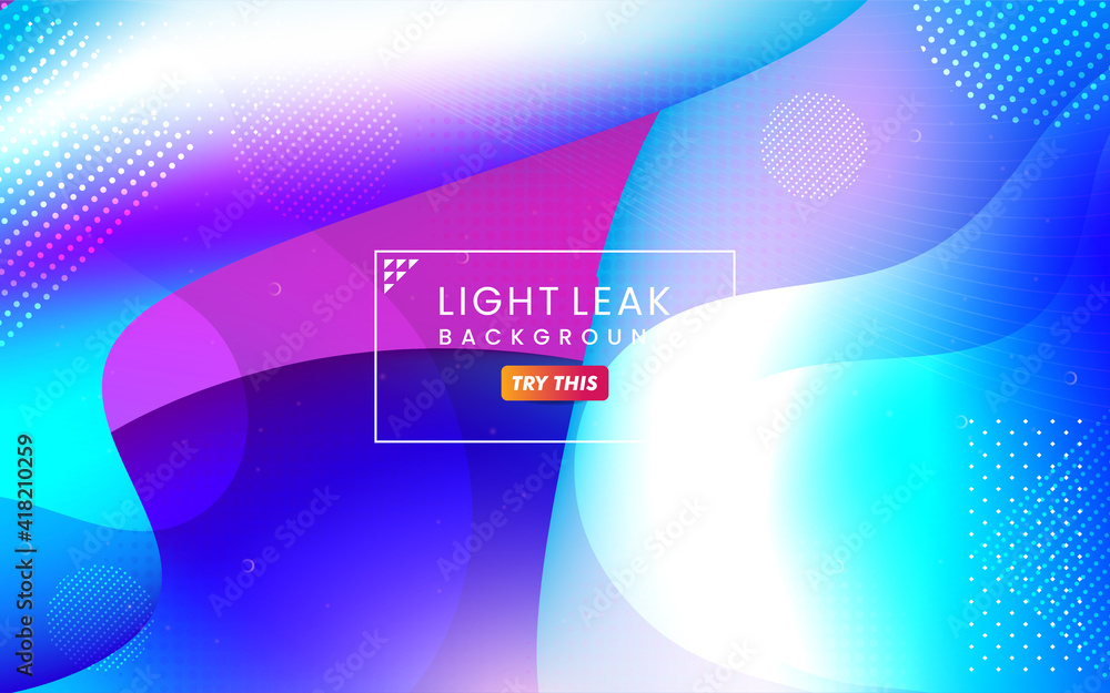 Poster abstract colorful light leak background. modern dynamic background usable for greeting card, banner,