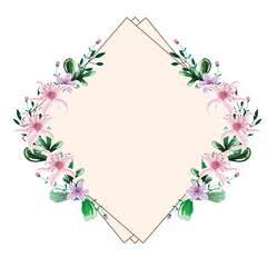 flowers watercolor greenery