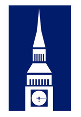 british england big ben tower building icon