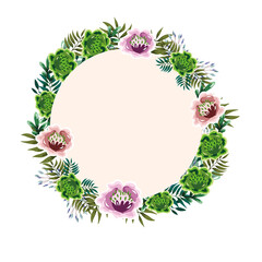 floral frame watercolor