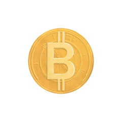 Gold Coin icon art illustration. Simple yellow circle crypto coin design. 