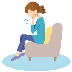 落ち込む女性　悩み