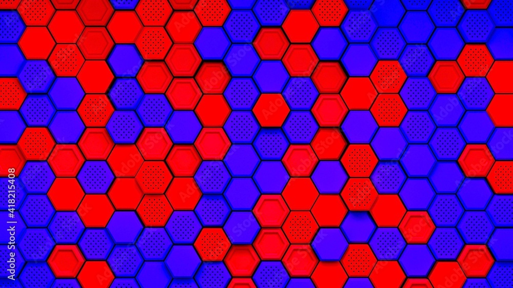 Poster abstract black hexagonal background. embossed hexagon, honeycomb black background ,light and shadow.