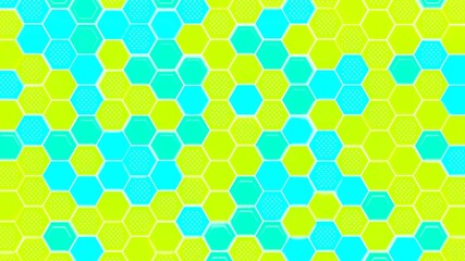 Abstract multicolored hexagonal background. Embossed Hexagon, honeycomb Background, light and shadow. 3d render