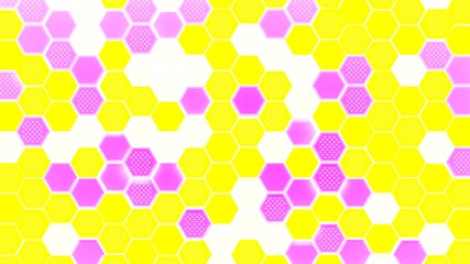 Abstract multicolored hexagonal background. Embossed Hexagon, honeycomb Background, light and shadow. 3d render