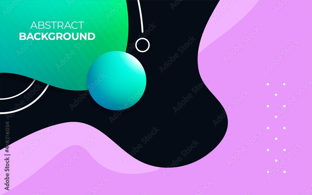 Poster colorful abstract fluid geometric gradient shape vector background