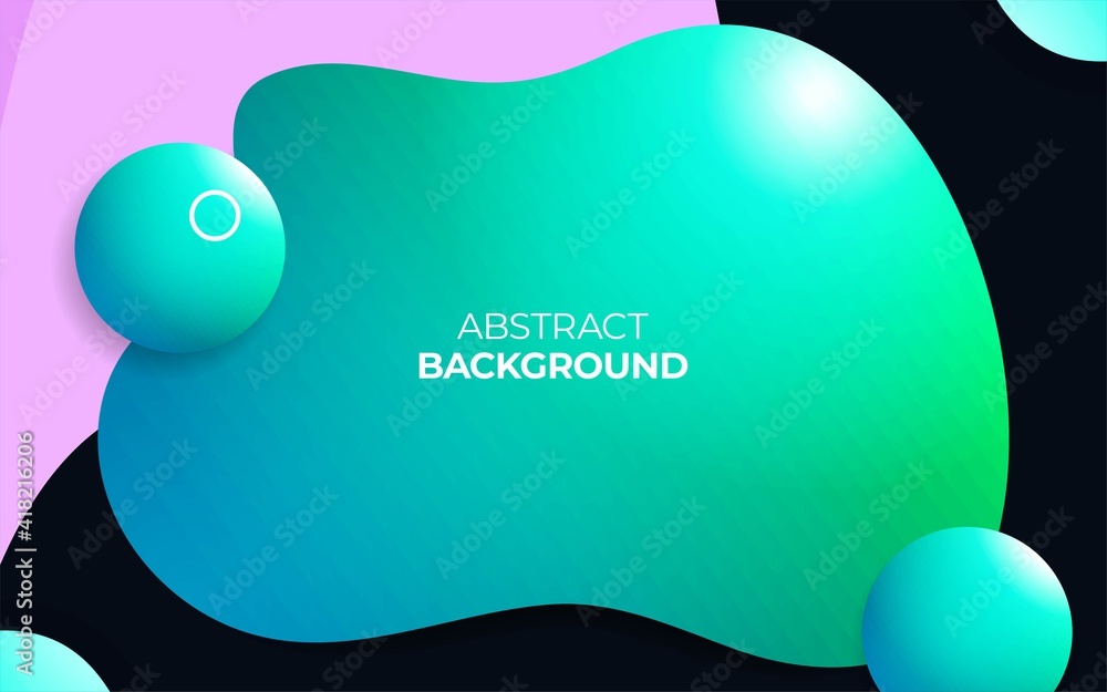 Poster colorful abstract fluid geometric gradient shape vector background