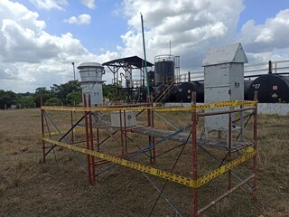 playground in the winter