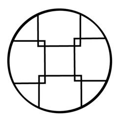 black circle pattern outline on white background