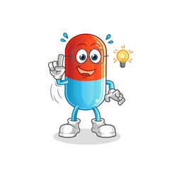 medicine got an idea illustration. character vector