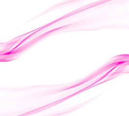 Fototapeta na wymiar swirling movement of pink smoke group, abstract line Isolated on white background