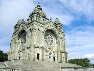 Fototapeta na wymiar Monumental modern Roman Catholic church in Viana do Castello, Portugal, Europe.
