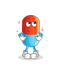 medicine shy vector. cartoon character
