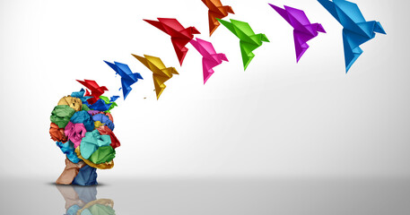 Creative marketing Innovative communication idea and selling promotion strategy with clever design thinking