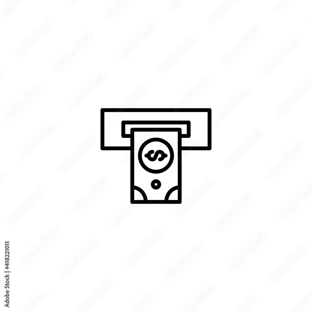 Poster atm icon vector for computer, web and mobile app