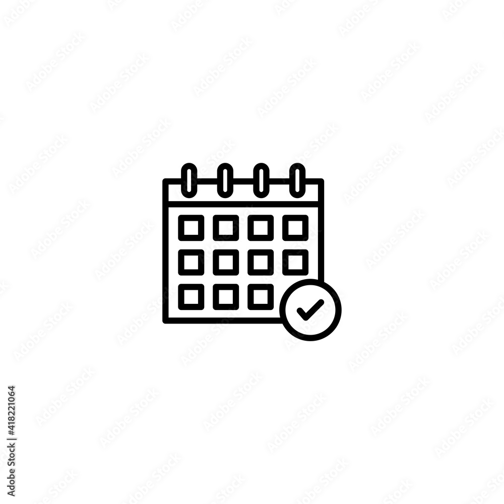 Poster calendar icon vector for computer, web and mobile app