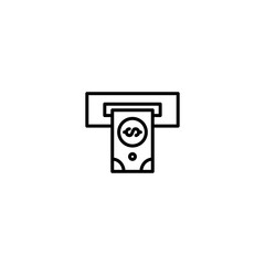 ATM icon vector for computer, web and mobile app 