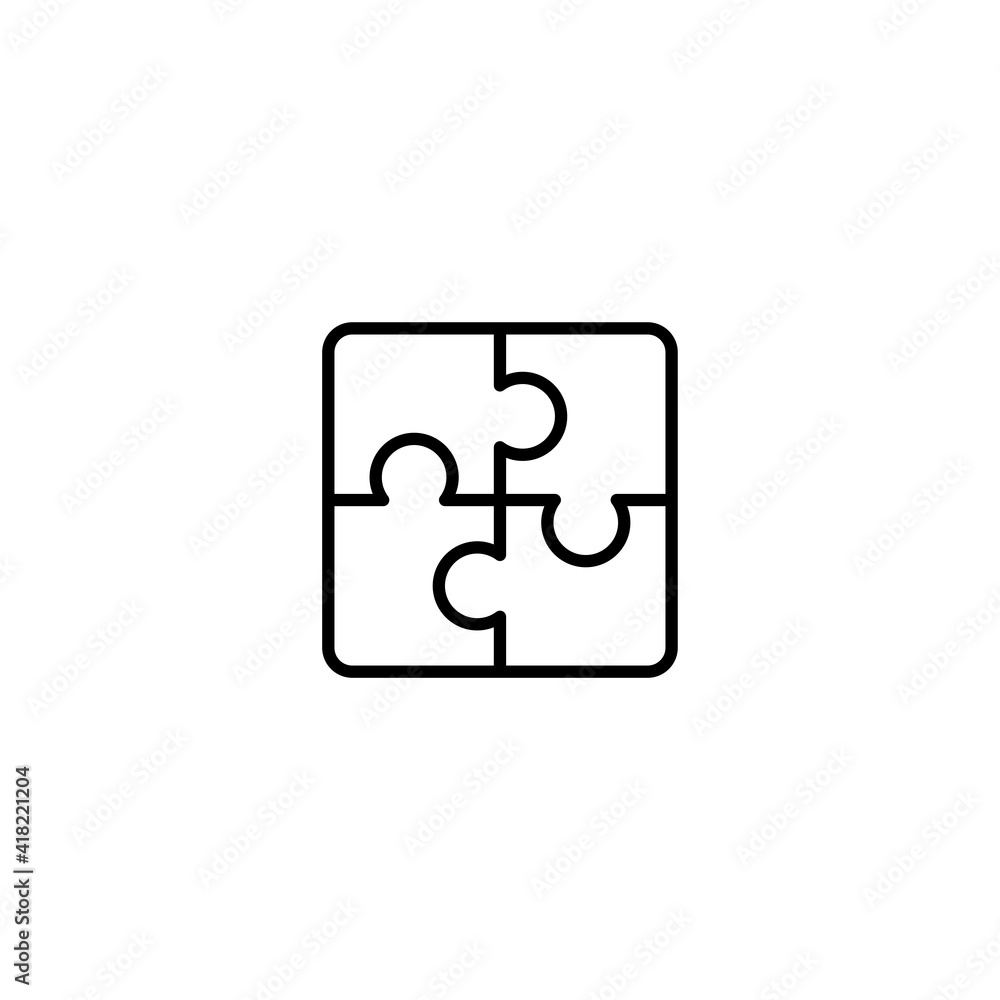 Poster puzzle icon vector for computer, web and mobile app