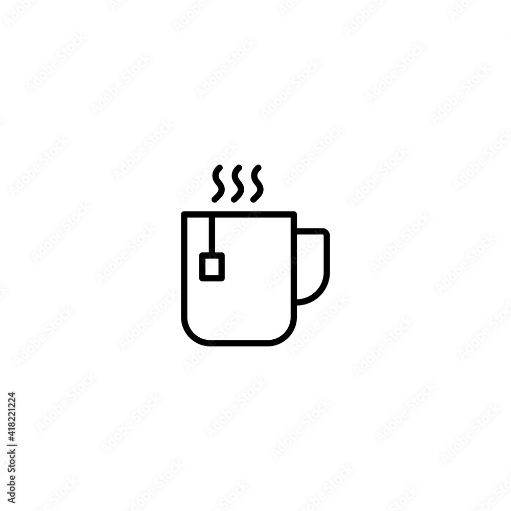 Aufkleber tea cup icon vector for computer, web and mobile app