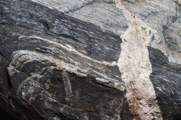 Hornblende granite rocks, California.