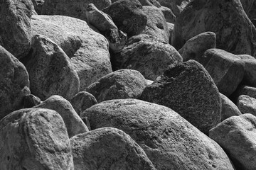 Hornblende granite rocks, California.