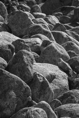 Hornblende granite rocks, California.